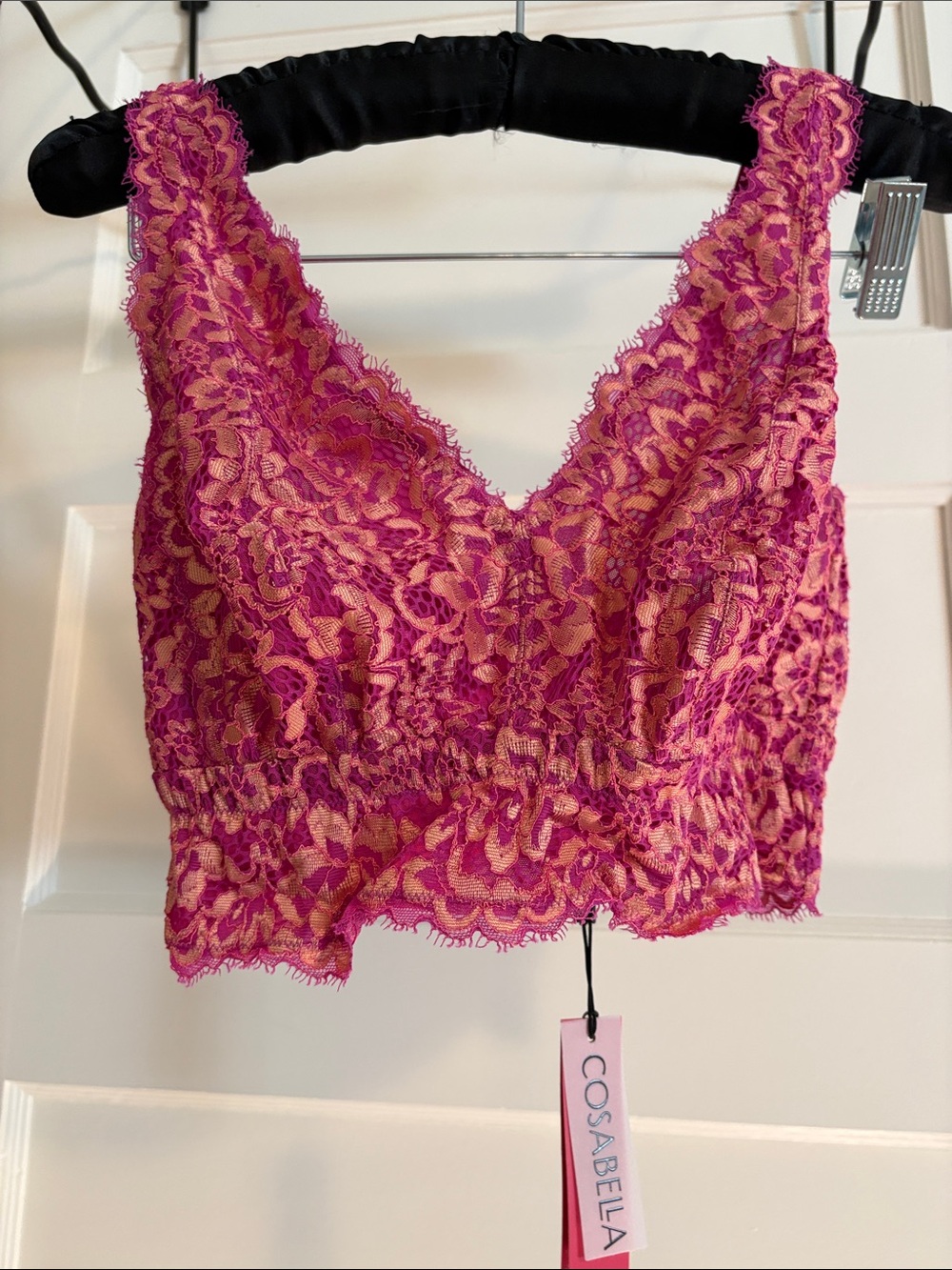 Cosabella PRET A PORTER CURVY M Fuchsia Lace Bralette